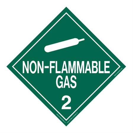 Class 2 - Non Flammable Gas Worded Placard